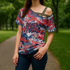 Sydney Roosters Rugby Cross Shoulder Shirt Graffiti Typography Urban Camo Abstract Street Style