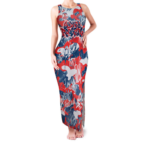 Sydney Roosters Rugby Family Matching Tank Maxi Dress and Hawaiian Shirt Graffiti Typography Urban Camo Abstract Street Style