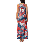 Sydney Roosters Rugby Family Matching Tank Maxi Dress and Hawaiian Shirt Graffiti Typography Urban Camo Abstract Street Style