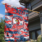 Sydney Roosters Rugby Garden Flag Graffiti Typography Urban Camo Abstract Street Style