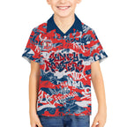 Sydney Roosters Rugby Hawaiian Shirt Graffiti Typography Urban Camo Abstract Street Style