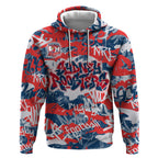 Sydney Roosters Rugby Hoodie Graffiti Typography Urban Camo Abstract Street Style