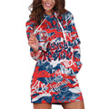 Sydney Roosters Rugby Hoodie Dress Graffiti Typography Urban Camo Abstract Street Style