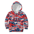 Sydney Roosters Rugby Kid Hoodie Graffiti Typography Urban Camo Abstract Street Style