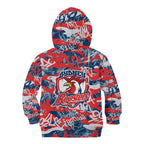 Sydney Roosters Rugby Kid Hoodie Graffiti Typography Urban Camo Abstract Street Style