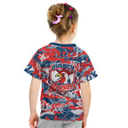 Sydney Roosters Rugby Kid T Shirt Graffiti Typography Urban Camo Abstract Street Style