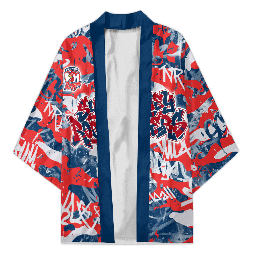Sydney Roosters Rugby Kimono Graffiti Typography Urban Camo Abstract Street Style