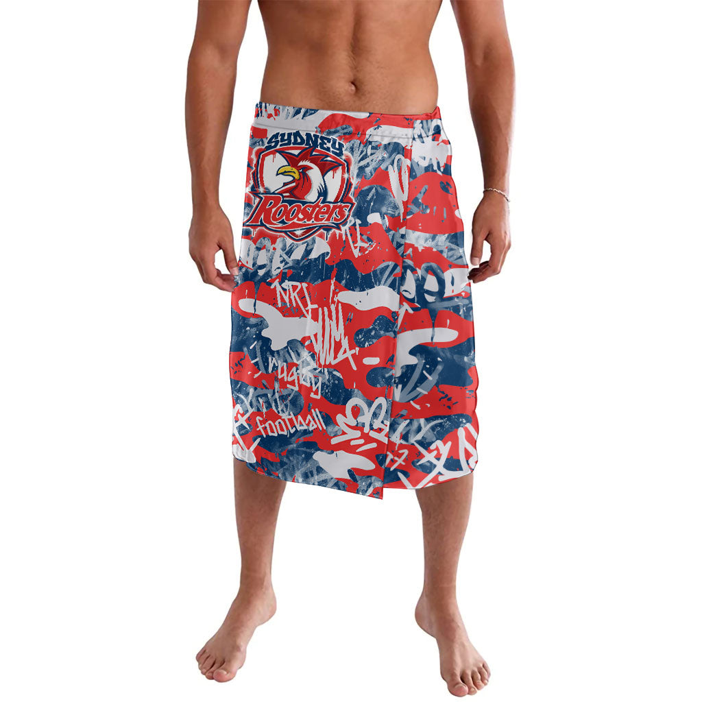 Sydney Roosters Rugby Lavalava Graffiti Typography Urban Camo Abstract Street Style