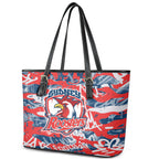 Sydney Roosters Rugby Leather Tote Bag Graffiti Typography Urban Camo Abstract Street Style