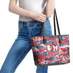 Sydney Roosters Rugby Leather Tote Bag Graffiti Typography Urban Camo Abstract Street Style