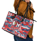 Sydney Roosters Rugby Leather Tote Bag Graffiti Typography Urban Camo Abstract Street Style