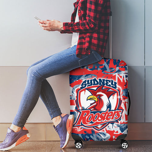 Sydney Roosters Rugby Luggage Cover Graffiti Typography Urban Camo Abstract Street Style