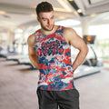 Sydney Roosters Rugby Men Tank Top Graffiti Typography Urban Camo Abstract Street Style