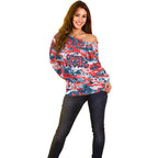 Sydney Roosters Rugby Off Shoulder Sweater Graffiti Typography Urban Camo Abstract Street Style