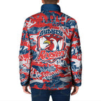 Sydney Roosters Rugby Padded Jacket Graffiti Typography Urban Camo Abstract Street Style
