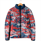Sydney Roosters Rugby Padded Jacket Graffiti Typography Urban Camo Abstract Street Style