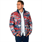 Sydney Roosters Rugby Padded Jacket Graffiti Typography Urban Camo Abstract Street Style
