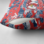 Sydney Roosters Rugby Pillow Cover Graffiti Typography Urban Camo Abstract Street Style
