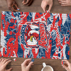 Sydney Roosters Rugby Puzzle Graffiti Typography Urban Camo Abstract Street Style