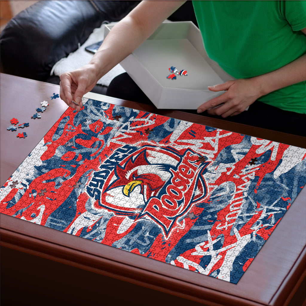 Sydney Roosters Rugby Puzzle Graffiti Typography Urban Camo Abstract Street Style