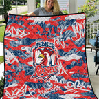 Sydney Roosters Rugby Quilt Graffiti Typography Urban Camo Abstract Street Style