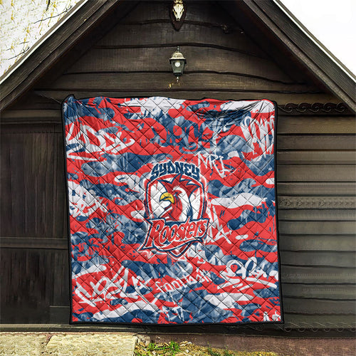 Sydney Roosters Rugby Quilt Graffiti Typography Urban Camo Abstract Street Style