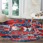 Sydney Roosters Rugby Round Carpet Graffiti Typography Urban Camo Abstract Street Style