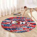 Sydney Roosters Rugby Round Carpet Graffiti Typography Urban Camo Abstract Street Style