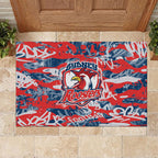 Sydney Roosters Rugby Rubber Doormat Graffiti Typography Urban Camo Abstract Street Style