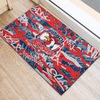 Sydney Roosters Rugby Rubber Doormat Graffiti Typography Urban Camo Abstract Street Style