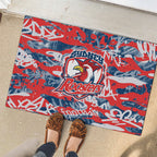 Sydney Roosters Rugby Rubber Doormat Graffiti Typography Urban Camo Abstract Street Style
