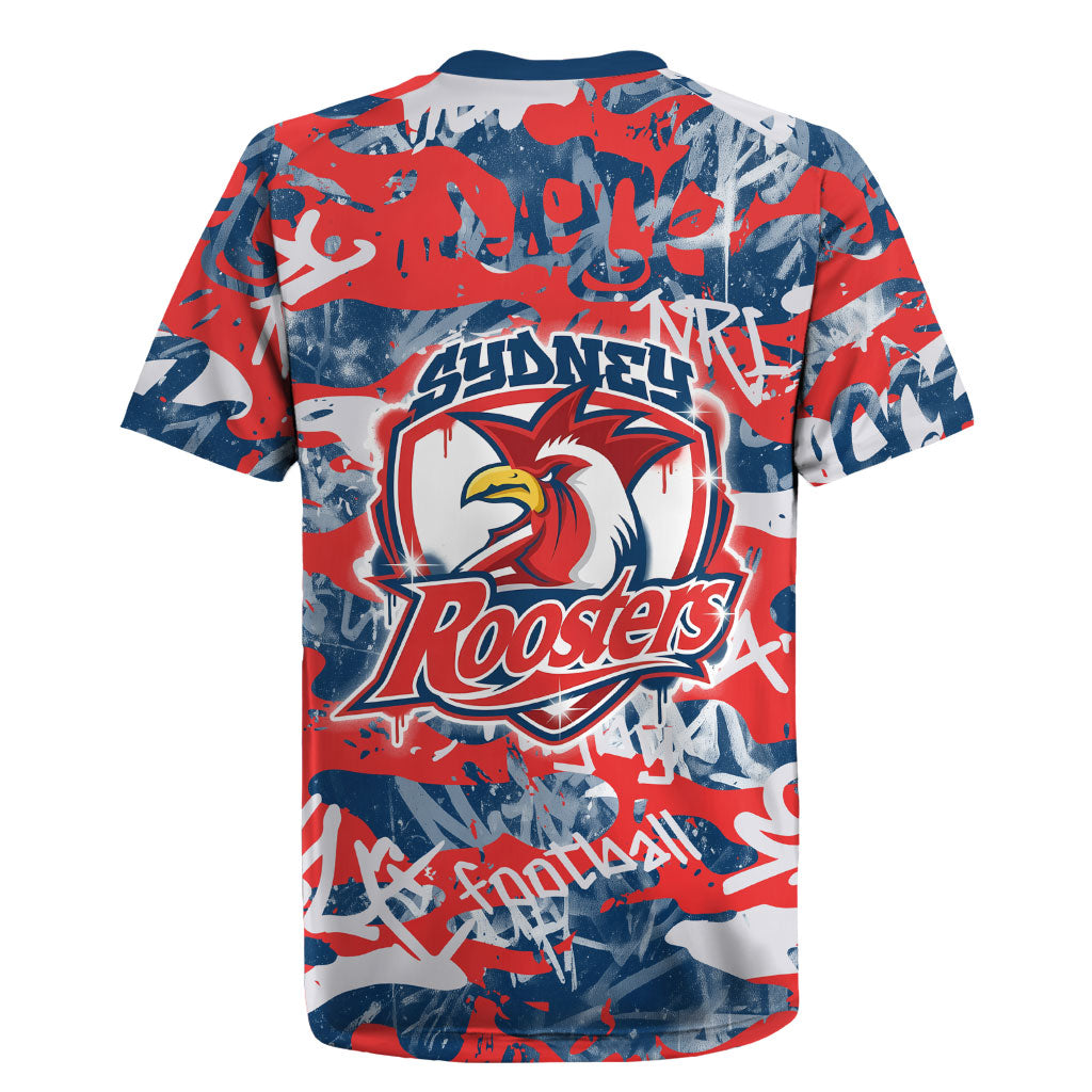 Sydney Roosters Rugby Rugby Jersey Graffiti Typography Urban Camo Abstract Street Style