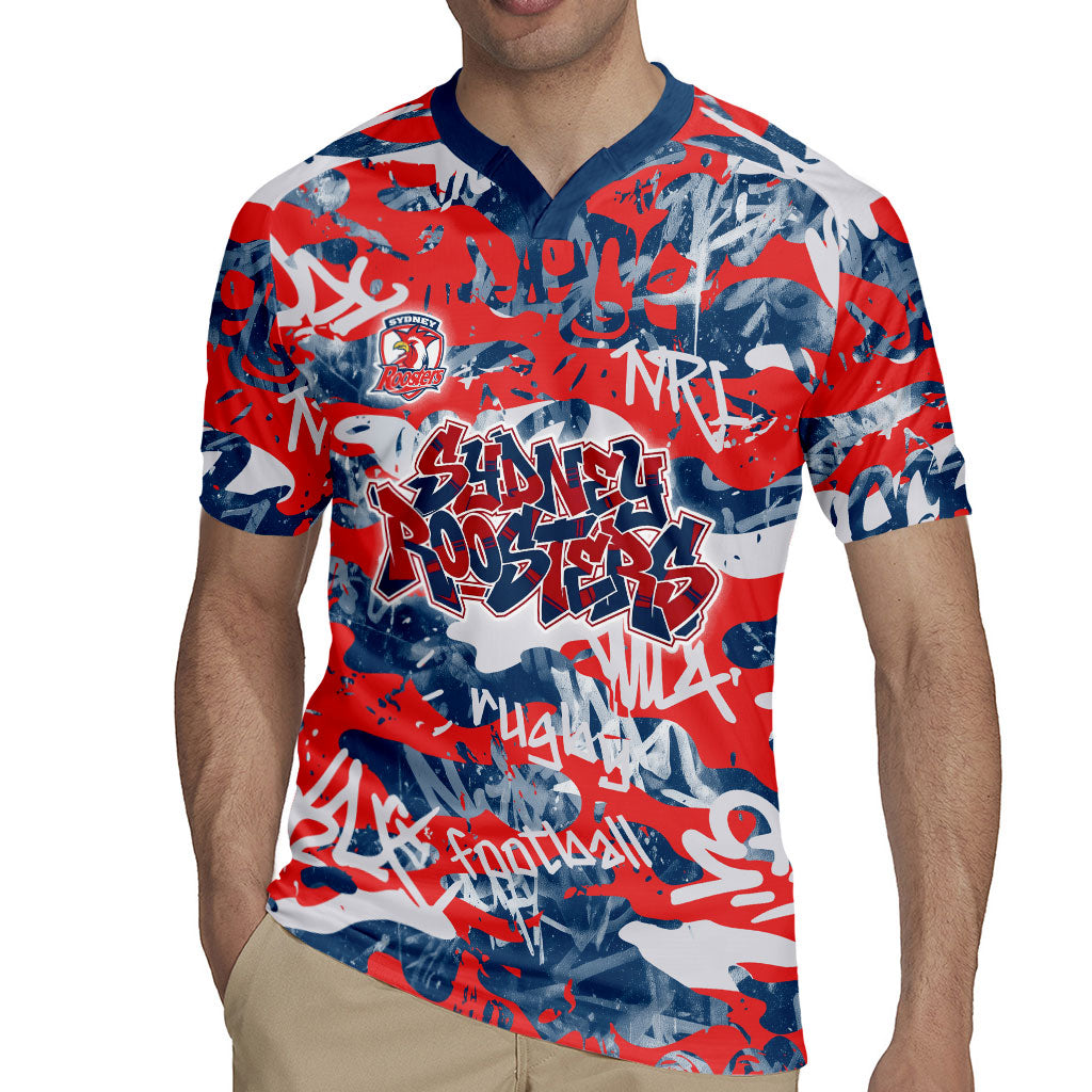 Sydney Roosters Rugby Rugby Jersey Graffiti Typography Urban Camo Abstract Street Style