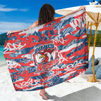 Sydney Roosters Rugby Sarong Graffiti Typography Urban Camo Abstract Street Style
