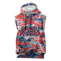 Sydney Roosters Rugby Sleeveless Hoodie Graffiti Typography Urban Camo Abstract Street Style
