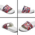 Sydney Roosters Rugby Slide Sandals Graffiti Typography Urban Camo Abstract Street Style