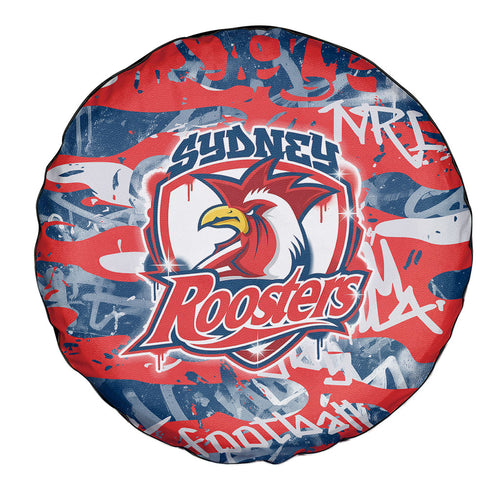 Sydney Roosters Rugby Spare Tire Cover Graffiti Typography Urban Camo Abstract Street Style