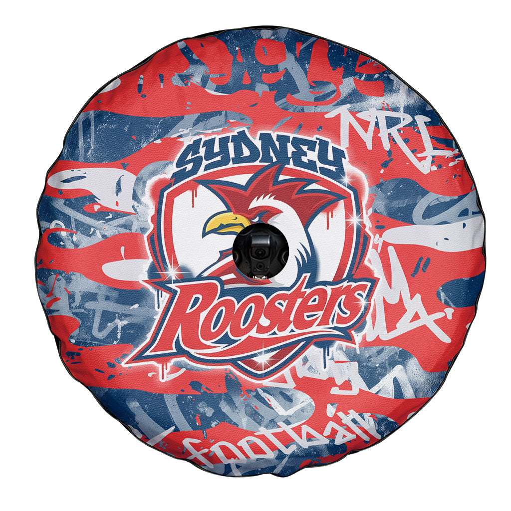 Sydney Roosters Rugby Spare Tire Cover Graffiti Typography Urban Camo Abstract Street Style