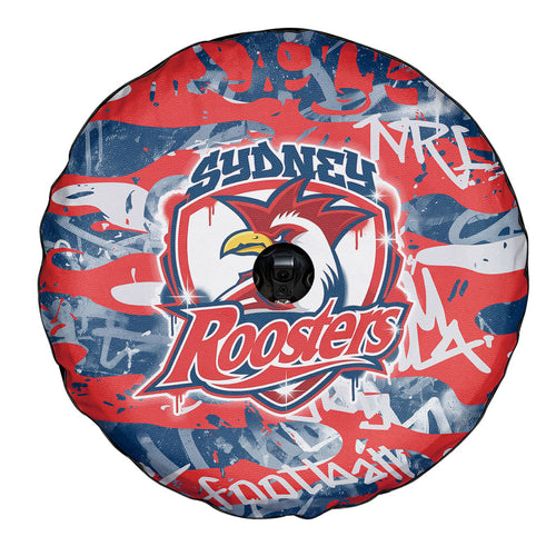 Sydney Roosters Rugby Spare Tire Cover Graffiti Typography Urban Camo Abstract Street Style