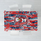 Sydney Roosters Rugby Tablecloth Graffiti Typography Urban Camo Abstract Street Style
