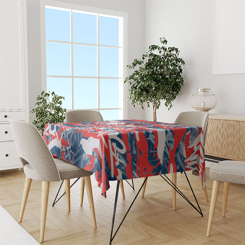 Sydney Roosters Rugby Tablecloth Graffiti Typography Urban Camo Abstract Street Style