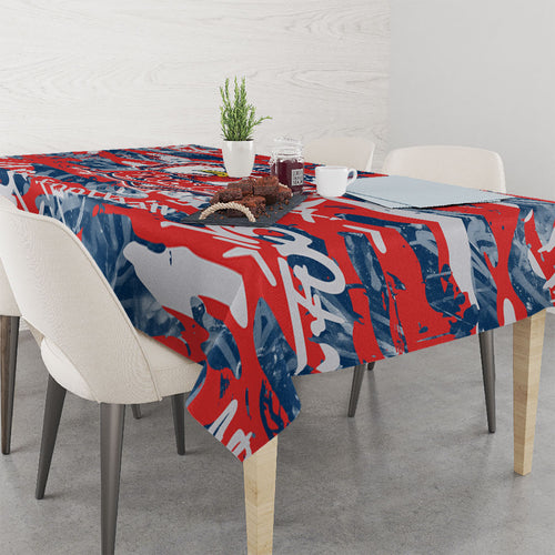 Sydney Roosters Rugby Tablecloth Graffiti Typography Urban Camo Abstract Street Style