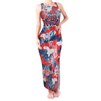 Sydney Roosters Rugby Tank Maxi Dress Graffiti Typography Urban Camo Abstract Street Style