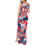 Sydney Roosters Rugby Tank Maxi Dress Graffiti Typography Urban Camo Abstract Street Style