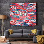 Sydney Roosters Rugby Tapestry Graffiti Typography Urban Camo Abstract Street Style