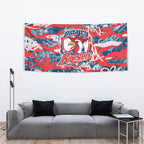 Sydney Roosters Rugby Tapestry Graffiti Typography Urban Camo Abstract Street Style