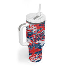 Sydney Roosters Rugby Tumbler With Handle Graffiti Typography Urban Camo Abstract Street Style