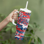 Sydney Roosters Rugby Tumbler With Handle Graffiti Typography Urban Camo Abstract Street Style