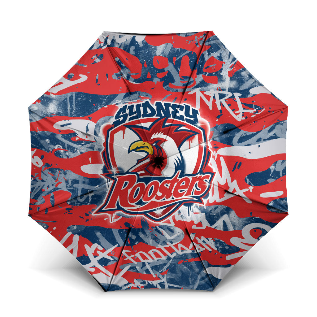 Sydney Roosters Rugby Umbrella Graffiti Typography Urban Camo Abstract Street Style