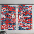Sydney Roosters Rugby Window Curtain Graffiti Typography Urban Camo Abstract Street Style